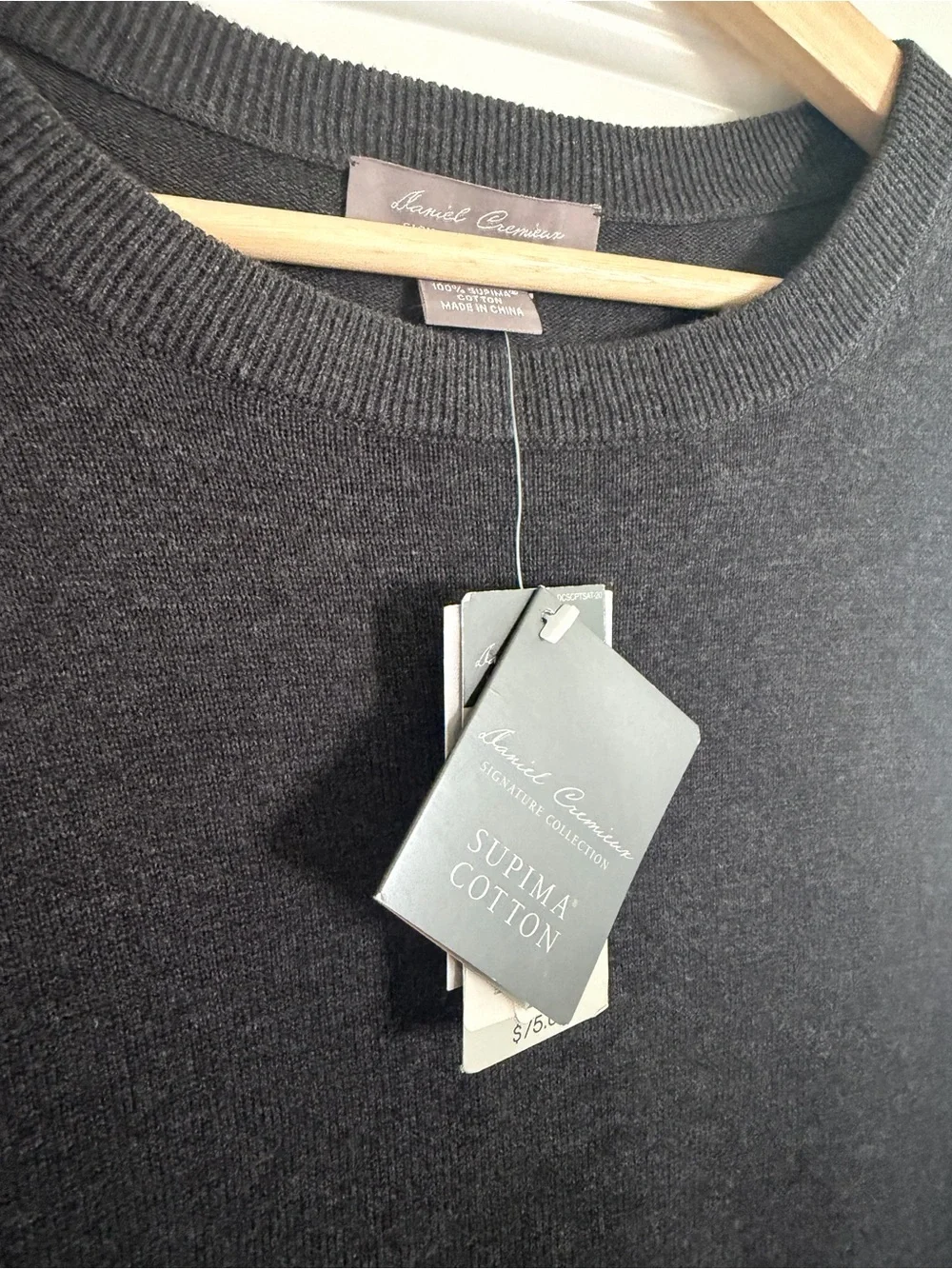 Daniel Cremieux Men’s Dark Gray Crewneck Supima Cotton Knit Pullover Sweater XXL